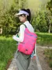 Mochila plegable portátil ultraligera para senderismo al aire libre, mochila de viaje para hombres y mujeres, bolsa de almacenamiento tipo piel, logotipo con impresión personalizada
