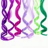 Extensiones de Cabello Rizado de Una Pieza Sin Costuras con Degradado de Color Peluca de Cabello Largo Rizado de Fibra Química de Una Pieza Color Comercio Exterior Transfronterizo