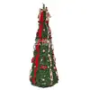 Árvore de Natal Automática de PVC Encriptada Transfronteiriça Flocada Árvore de Natal Artificial Supermercado e Uso Doméstico Decoração de Natal Atacado