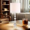 Lâmpada de Mesa com Cobertura de Tecido de Cristal e Ferragens Modernas Simples Decoração de Estudo Quarto Iluminação Criativa Transfronteiriça Atacado Americano Estilo Luxo Leve