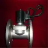 2W-250-25FSK AC220V Válvula Solenoide Normalmente Abierta para Tubería de Agua Conexión por Brida Acero Inoxidable 304L 316R