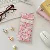 5758 Bolsa Acolchoada Estampada de Desenho Animado para Óculos, Macia e Moderna para Meninas, Bolsa Portátil para Óculos de Sol, Bolsa de Armazenamento Anti-Pressão para Estojo de Óculos