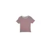 Camiseta Yuyi Estilo Coreano Color Block Listrada Gola Redonda Ombro Normal Manga Curta Feminina Verão Slim Fit Valoriza Corpo Top Hot Girl 6074