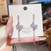 Pendientes de Plata de Ley S925 con Aguja, Mariposa, Circonita y Borla para Mujer, Pendientes Versátiles de Nicho, Lujo Accesible, Gama Alta, Pendientes Súper de Hada Elegantes