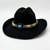 Sombrero de Vaquero Occidental Retro Europeo para Hombres y Mujeres Sombrero de Ala Ancha para Viajes al Aire Libre Otoño e Invierno Deportes Casual Sombrero de Textura de Alta Calidad