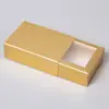 Caja de cajón plegable rápida, caja de papel kraft, caja de embalaje de cartón blanco impresa, caja de embalaje plegable tipo cajón con estampado dorado