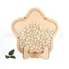 Corazón de Madera Forma de Estrella de Madera Creativa Tarro de Recompensas Tarro de Deseos para Niños con Soporte Tarro de Recompensas de Puntos de Aprendizaje de Autodisciplina