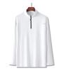 Otoño e Invierno para Hombre de Secado Rápido Transpirable Manga Larga Cuello Medio Cierre Fitness Running Entrenamiento Deportivo Top