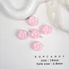 Brincos de Miçangas Acrílicas Coloridas com Laço e Flor para Menina Fofa, Pulseira de Corrente para Celular, Pingente DIY