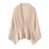 Nueva colección de otoño e invierno: Cárdigan de punto abierto 100% cachemir puro para mujer, perfecto como capa exterior, con bufanda y chal a juego para un estilo cómodo y versátil