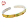 Pulsera Pequeña de Margaritas Esmaltadas Martilladas con Pintura Dorada de Plata Pura 9999 para Mujer, Pulsera de Plata Pura Estilo Chino Fresco y Sencillo con Diseño de Sutra del Corazón y Crisantemo