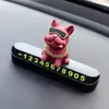 Placa de Matrícula Temporal Creativa para Coche, Dispositivo de Pantalla de Número de Teléfono en el Coche, Diseño de Perro de Lujo + Señal de Estacionamiento