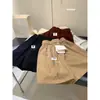 Liquidación, Sin Devoluciones ni Cambios, Otoño Simple Retro Pana Versátil Adelgazante Elegante Recto Casual Shorts para Mujer 92398