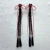 Diadema Trenza Retorcida con Lazo de Cinta para Peluca, Dulce y Fresco, Infantil, Artificial Hecho a Mano, Doble Cola de Caballo Trenzada, Seda de Alta Temperatura