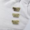 Carcasa Trasera Personalizada para Teléfono Móvil DIY, Marca Registrada, Logotipo Inglés Metálico Estéreo Personalización, Etiquetado de Moda con Textura Cóncava y Convexa