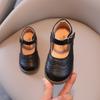Zapatos de Princesa para Niñas, Zapatos de Cuero de Suela Blanda Estilo Británico para Niñitas, Zapatos Calados al por Mayor de Primavera 2025 para Niños Pequeños de 1 a 7 Años