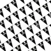 Nova bandeira triangular simples xadrez de ganso bobo com tema de Ação de Graças, Natal e Halloween decoração de festa