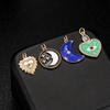 Colgante Personalizado Venta al por Mayor Transfronteriza Collar con Goteo de Aceite Conexión de Doble Círculo Colgante de Estrella Accesorios de Joyería DIY Dibujos y Muestras