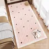 Tapete fofo de desenho animado para sala de estar, feito de falso cashmere, antiderrapante, amigável à pele, tapete de cabeceira de quarto, tapete para sofá e mesa de centro, fácil de manter