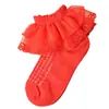 Calcetines para Niños, Calcetines de Encaje para Niñas, Calcetines Blancos de Malla Transpirable Finos de Verano para Baile, Calcetines de Algodón para Niñas de Primavera y Otoño