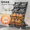 Estante de Cocina de Pie Cesta de Verduras Estante para Verduras Almacenamiento Multifuncional Cesta de Almacenamiento Carrito para Snacks Estante de Almacenamiento