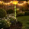 Lâmpada Solar Rose LED Decoração de Jardim Simulação Ao Ar Livre À Prova D'Água Pátio Parque Villa Piso Gramado Lâmpada