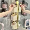 Caja de Almacenamiento Multifuncional, Montaje en Pared, Estante de Cocina sin Taladro, Cesta de Almacenamiento Transparente para Jengibre, Ajo y Especias