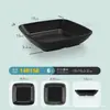 Louça de Melamina Prato Japonês para Sushi Prato Retangular Prato para Carne Plástico Preto Churrasco Buffet Hot Pot Prato para Acompanhamento Comercial