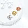 Accesorios DIY Espaciador Microincrustado Amor Receptáculo Chapado en Cobre Oro de 18K Hueco Hierba de la Suerte Espaciador