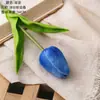 Mini Tulipa Flores Artificiais Transfronteiriças Amazon Wish Decorações de Casamento Estilo Ins Fabricante de Flores Artificiais Rosa