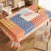 Mantel Estilo Americano, Impermeable, Resistente al Aceite, No Requiere Lavado, Resistente al Calor, Mantel Rectangular para Mesa de Comedor, Nuevo Estilo Étnico 2026 Cubierta para Mesa de Café