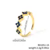Anillo Abierto de Lujo Minimalista Ins de Nicho con Forma de Gota de Agua Cruzada Anillo de Hoja Francesa Dulce y Fresco para Mujer