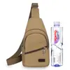 Bolsa de Peito Masculina Nova Versão Coreana Versátil Grande Capacidade Lona Portátil Peito Pequena Mochila Casual Transversal