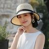 Chapéus da Moda Estilo Coreano para Mulheres, Chapéus de Palha Respiráveis de Tricô com Laços, Chapéus de Proteção Solar, Chapéus de Palha de Verão com um Visual Estiloso