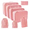 2025 Novas Sacolas Organizadoras Populares para Cosméticos, Mudança, Viagem, Conjunto de Sete Peças para Roupas, Colchas, Roupa Íntima, Desktop Atacado