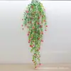 Hojas de eucalipto artificiales transfronterizas, eucalipto, flores de plástico, camelia de ratán, corona de ratán, decoración para sala de estar y exterior.