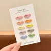 Presilhas coloridas laterais para franja de crianças, estilo coreano fofo, presilhas de cabelo de alta qualidade e requintadas, presilhas para bebê estilo dopamina que não danificam o cabelo