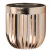 Luxo Leve Galvanizado Ouro, Prata e Cobre Três Cores Listra Vertical Vasos de Plástico Moderno Minimalista Texturizados Vasos de Flores Fábrica Atacado