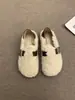 Zapatos mullidos para mujer para uso exterior, elegantes mocasines slip-on estilo hada nuevos para otoño e invierno 2026, zapatos de algodón peludo de suela plana para mujer