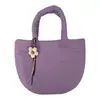 2026 Nuevo Bolso de Mano Simple de Color Sólido para Mujer Otoño/Invierno Bolso Tote Pequeño para el Trabajo y los Viajes Estilo Coreano Bolsa de Algodón