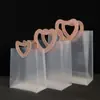 Bolsa de Regalo de PP Mate Plástico Transparente Bolso de Mano Navideño Bolsa para Empaquetar Regalos de Cumpleaños Bolsa para Regalo de Boda
