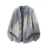 Cárdigan de Punto con Botones de Color Contrastante Estilo Old Money para Hombres y Mujeres Otoño Moderno Sensación Perezosa Relajada Prendas de Punto Holgadas Chaqueta para Pareja