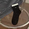 Calcetines para mujer, invisibles, estilo japonés, lunares, lazo, hasta la mitad de la pantorrilla, algodón, colores contrastantes, acanalados, versátiles, calcetines de estudiante, transpirables