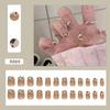 Usando Unhas Postiças Francesas Removíveis Manicure Leopardo Patch Unhas Postiças Simples Avançadas 24 Peças