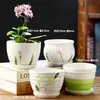 Vaso de flor de suculenta em cerâmica com prato, oferta especial, diâmetro grande, tamanho grande, vaso criativo para suculentas de casa