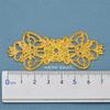 Joyería de Oro Accesorios de Ropa Hierro Corte Redondo Pieza de Flor Soporte de Diamante Volante Mariposa Larga Separador Decorativo para Ropa
