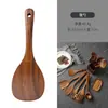 Conjunto de utensílios de cozinha em madeira de acácia Amazon, espátula antiaderente de madeira maciça, colher, concha de sopa de teca, colher para macarrão, colher para arroz