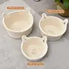 Cesta de Almacenamiento de Escritorio con Orejas de Gato de Hilo de Algodón Tejida a Mano, Cesta de Almacenamiento para Llaves y Artículos Varios, Cesta de Almacenamiento para Mesita de Noche en Casa