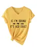Se eu estiver bêbado é dela Amazon eBay site independente moda elegante camiseta feminina gola V manga curta
