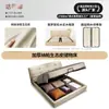Cama Puff Nuvem Cama Minimalista Italiana de Couro Quarto Principal Madeira Maciça Bolsa Macia Cama de Casamento Cama de Casal com Armazenamento em Couro de Vaca
